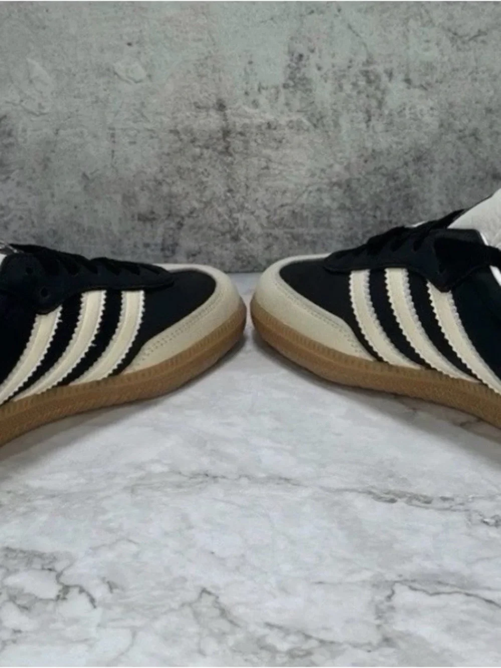 adidas Samba Black and Cream Low-Top Sneakers